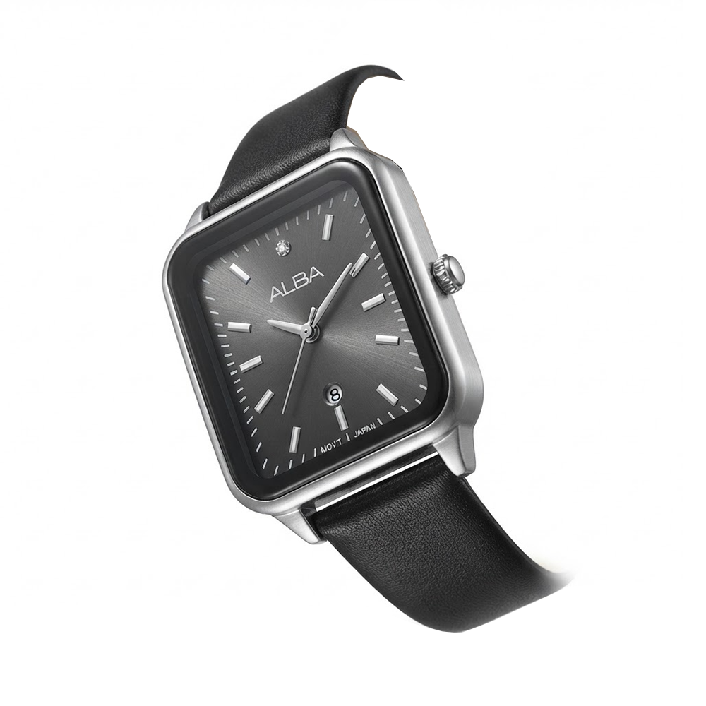 Alba AH7DW7X Women's Quartz Leather Strap Watch