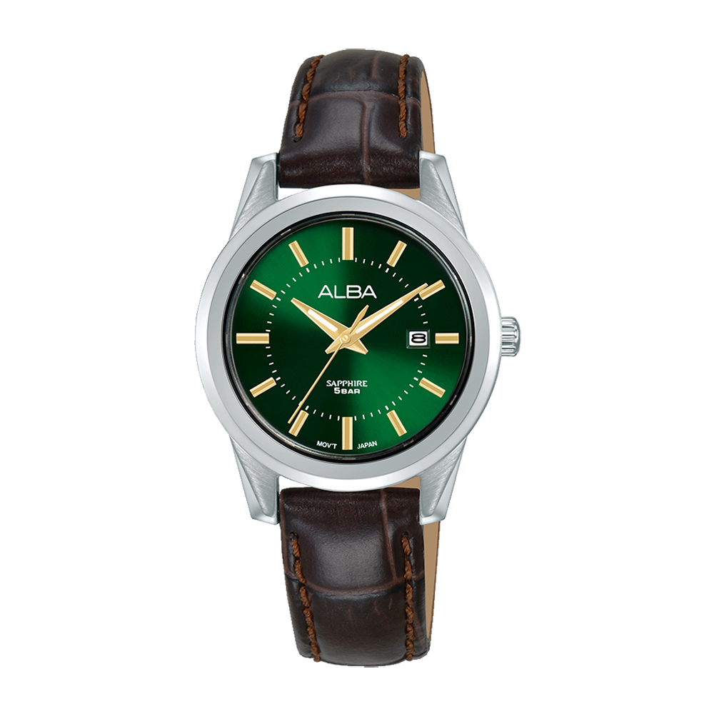 Alba AH7EF5X Women's Quartz Leather Strap Watch