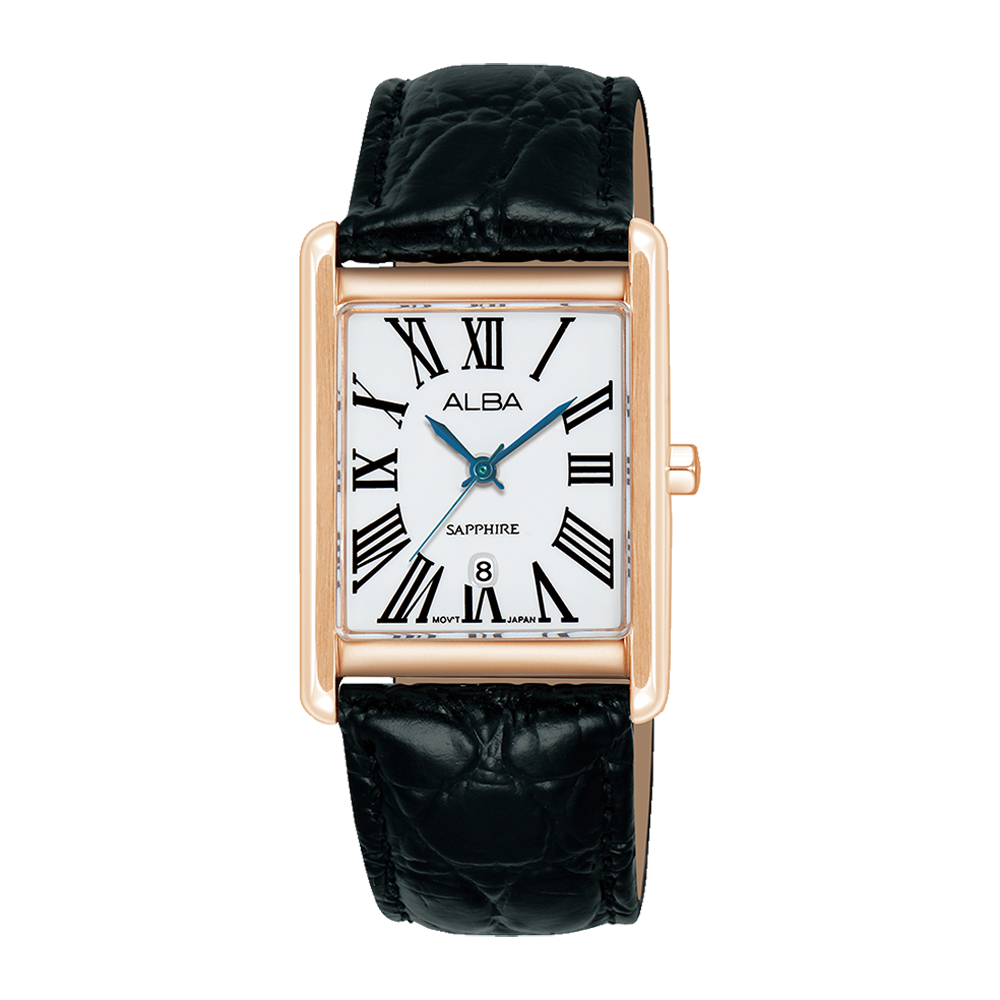Alba AH7ET2X1 Men's Quartz Leather Strap Watch