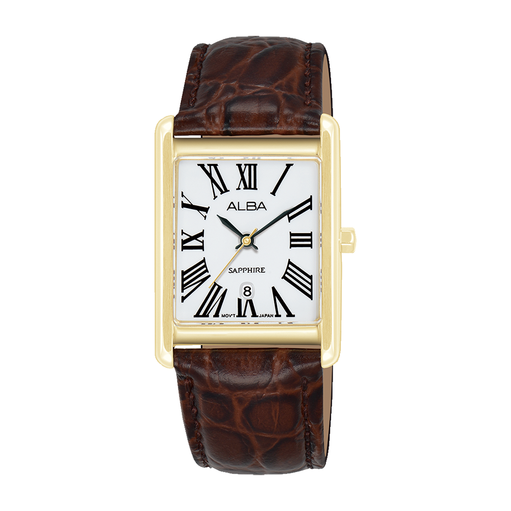 Alba AH7ET4X1 Men's Quartz Leather Strap Watch