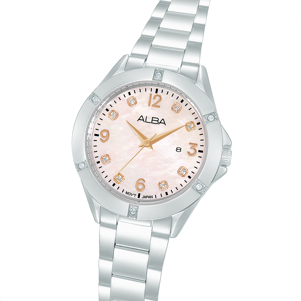 Alba AH7EW9X1 Women's Quartz Stainless Steel Watch