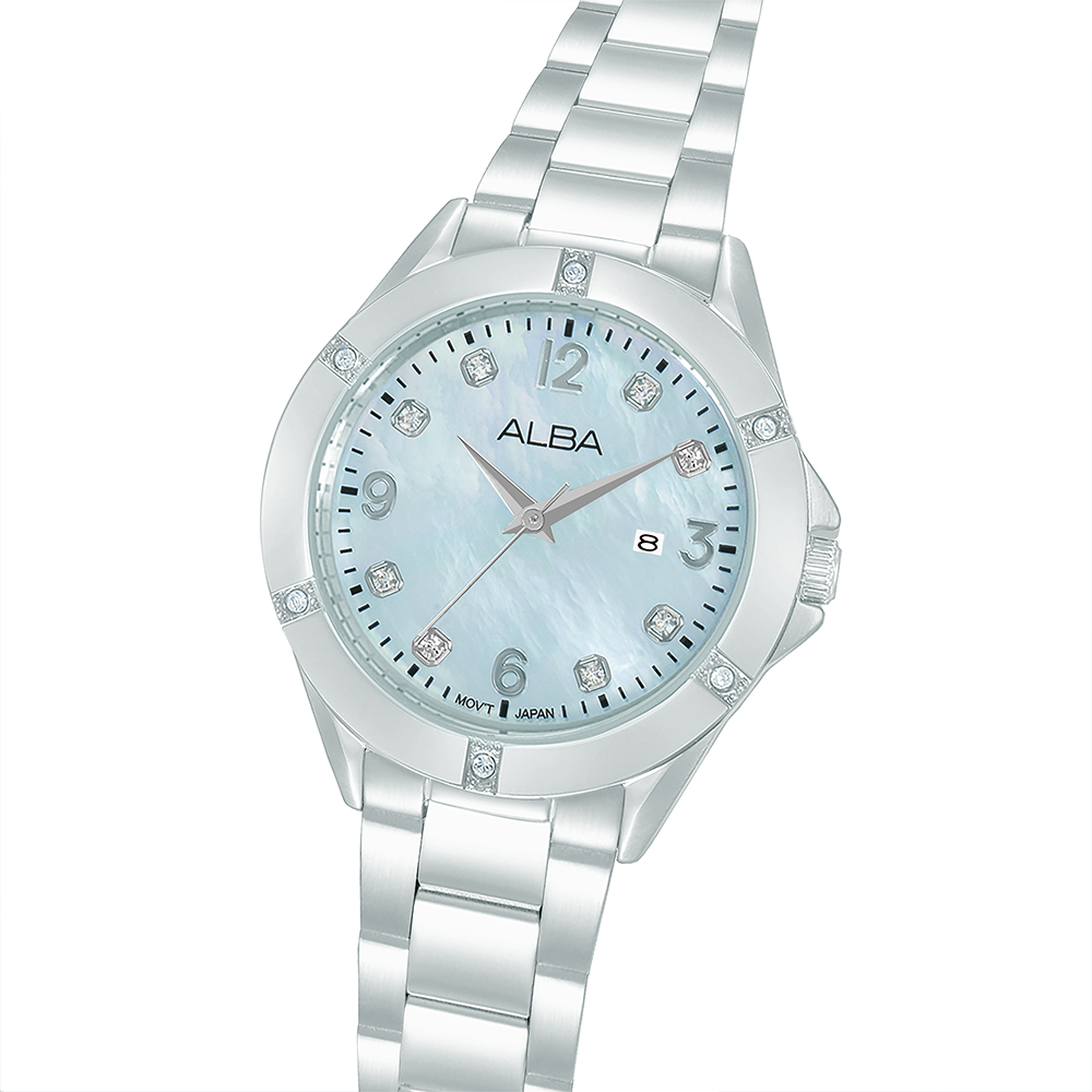 Alba AH7EX3X1 Women's Quartz Stainless Steel Watch