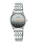 Alba Fashion Women Black Gradation Dial Stainless Steel Bracelet Watch AH7EZ1X1
