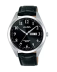 Alba AJ6217X1 Active Men's Black Dial Leather Strap Watch VJ33 (41mm)