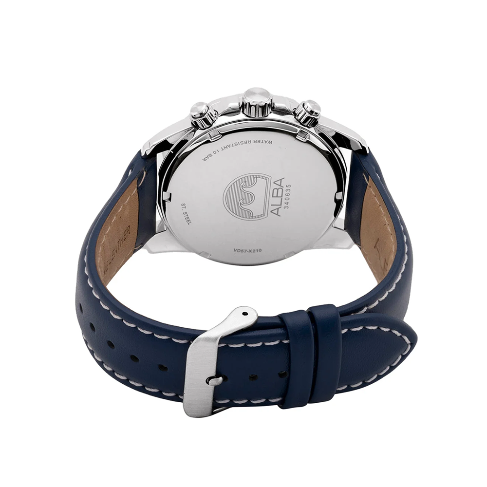 Alba AM3937X Men's Quartz Chronograph Leather Strap Watch