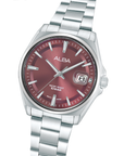 Alba AS9V91X1 Men's Burgundy Dial Stainless Steel Bracelet Watch VJ42 (39mm)
