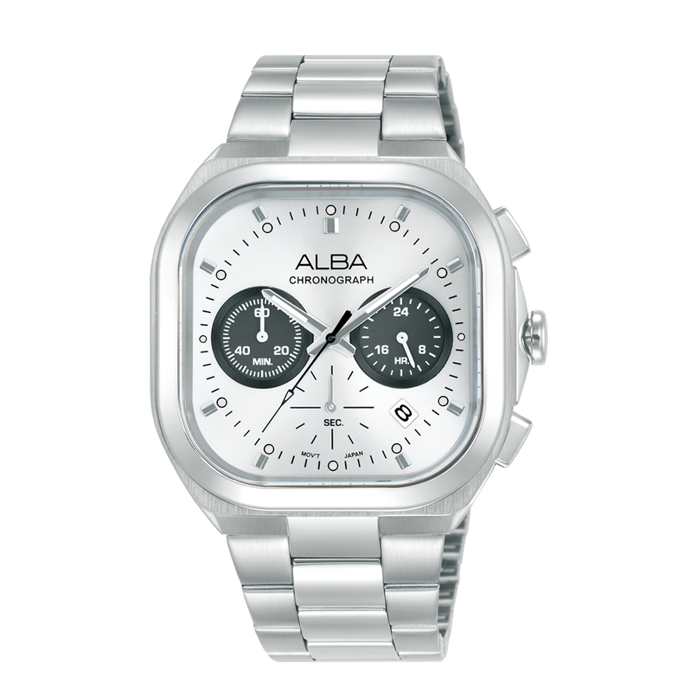Alba AT3L07X1 Men's Quartz Chronograph Stainless Steel Watch