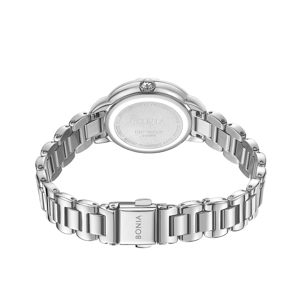 Bonia B10872-2367S Elegance Women's Quartz Watch – Purple Dial, Stainless Steel Band