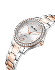 Bonia Women's Silver Dial Two-Tone IP Silver &amp; IP Rose Gold Stainless Steel Watch B10884-2617S