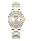 Bonia B10901-2117S Women's Silver Dial Two-Tone IP Silver IP Gold Stainless Steel Watch