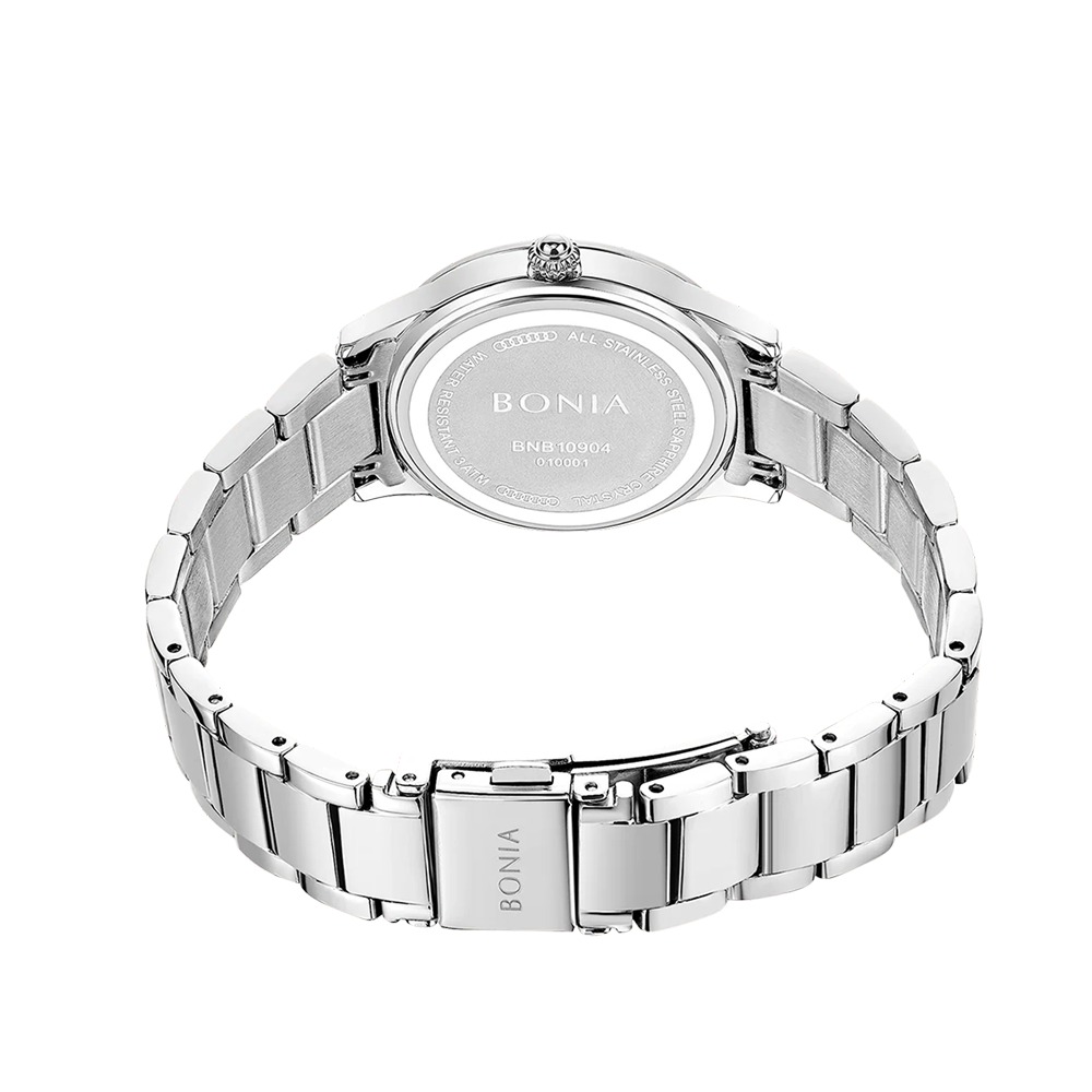 Bonia B10904-2373S Elegance Women's Quartz Watch – Pink Dial, Stainless Steel Band