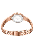 Bonia Elegance B10938-2517S Women's White Ceramic Dial IP Rose Gold Stainless Steel Watch