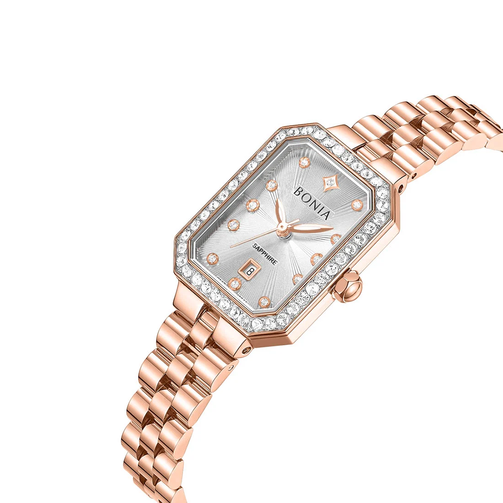 Bonia B10944-2517S Elegance Women's Quartz Watch – Silver Dial, Stainless Steel Band