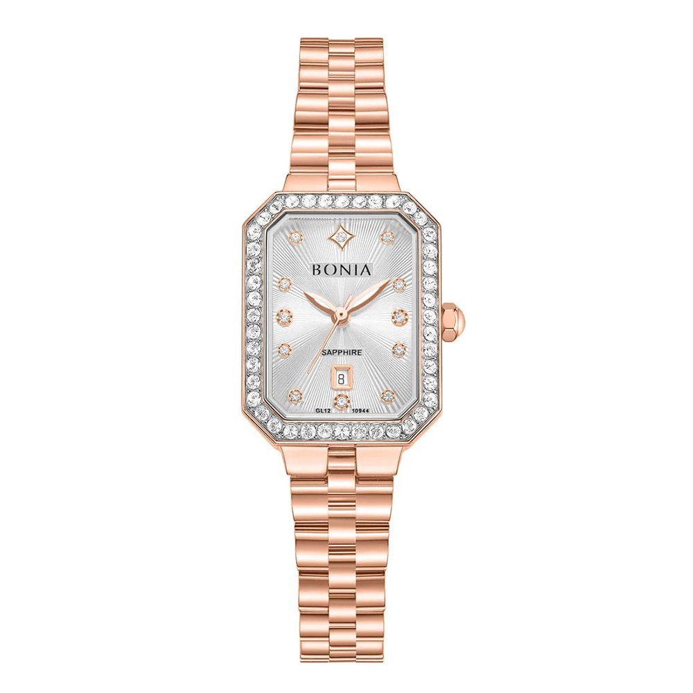 Bonia B10944-2517S Elegance Women's Quartz Watch – Silver Dial, Stainless Steel Band
