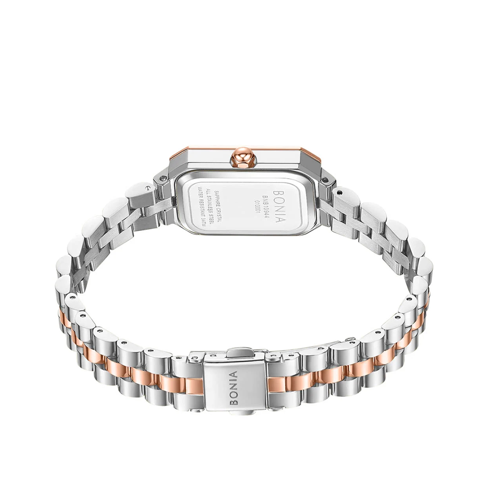 Bonia B10944-2677S Elegance Women's Quartz Watch – Pink Dial, Stainless Steel Band