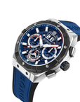 Bonia B10959-1382C Men's Quartz Watch – Blue Dial, Silicone Strap