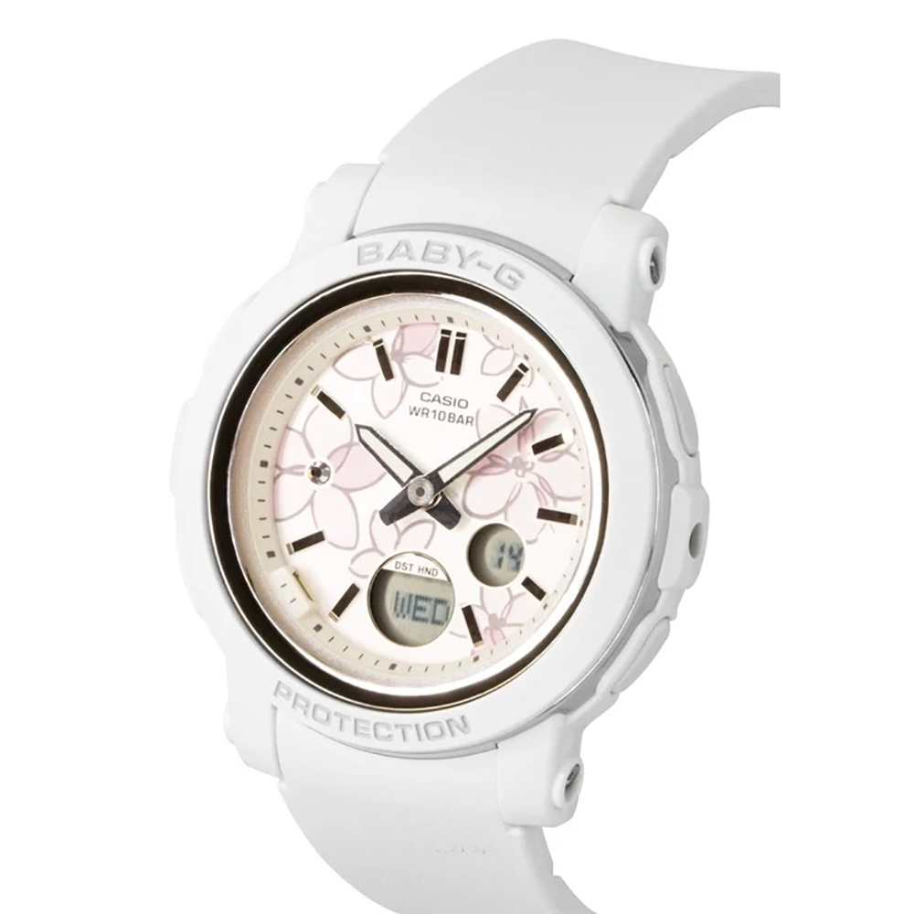 Casio Baby-G BGA-290FL-7ADR White Floral Analogue-Digital Watch