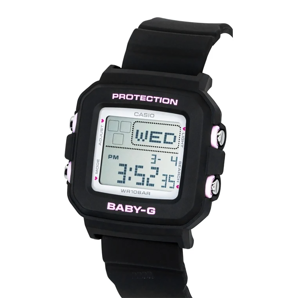 Casio Baby-G BGD-10KH-1DR Black Digital Watch with Heart Holder