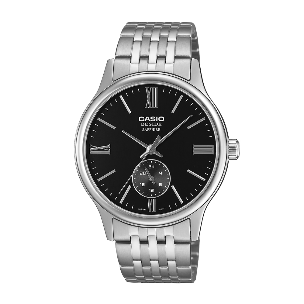 Casio BMS-100D-1AVDF Sapphire Steel 24-Hour Analogue Watch