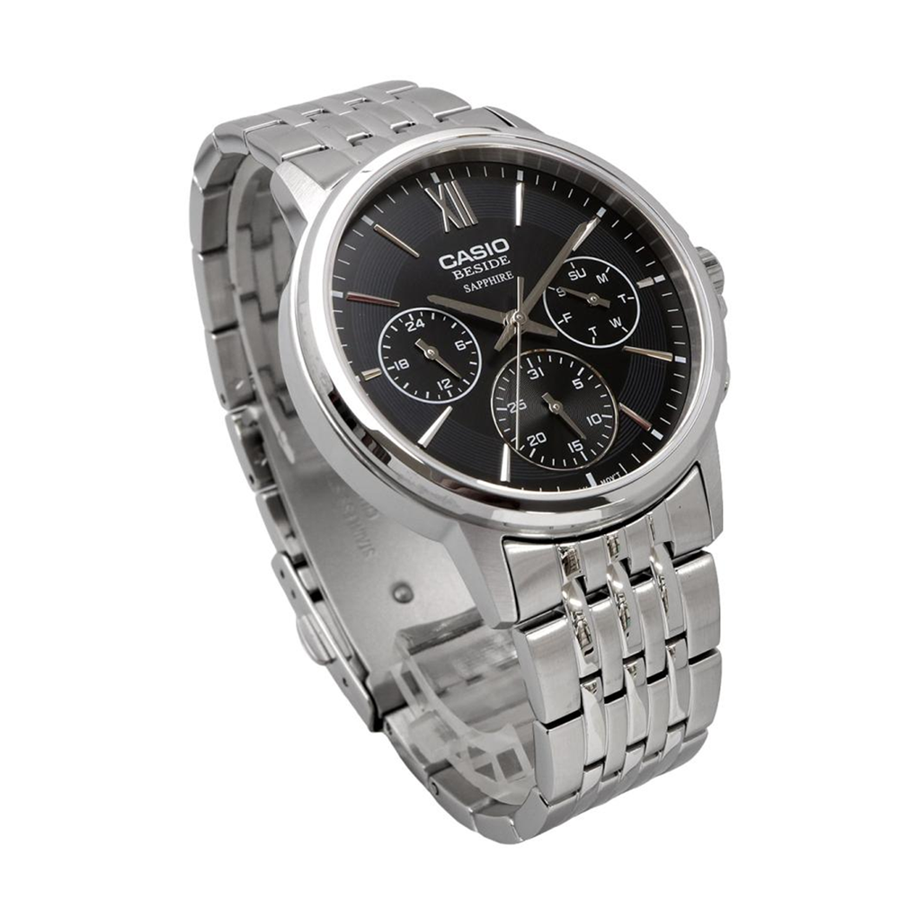 Casio BMS-300D-1AVDF Sapphire Steel Multi-Dial Analogue Watch
