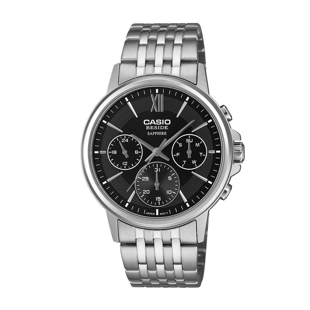 Casio BMS-300D-1AVDF Sapphire Steel Multi-Dial Analogue Watch