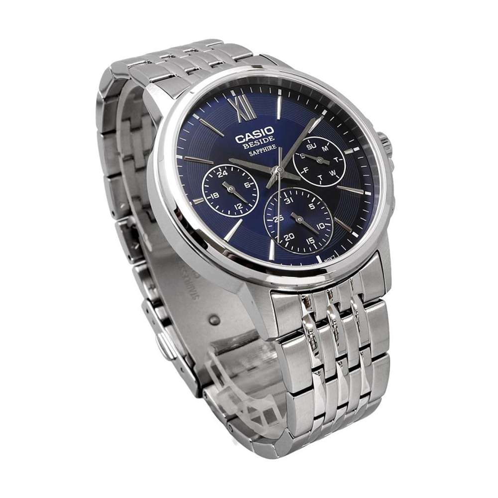Casio BMS-300D-2AVDF Sapphire Steel Multi-Dial Analogue Watch