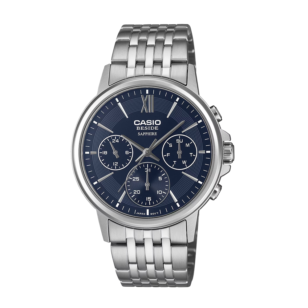 Casio BMS-300D-2AVDF Sapphire Steel Multi-Dial Analogue Watch