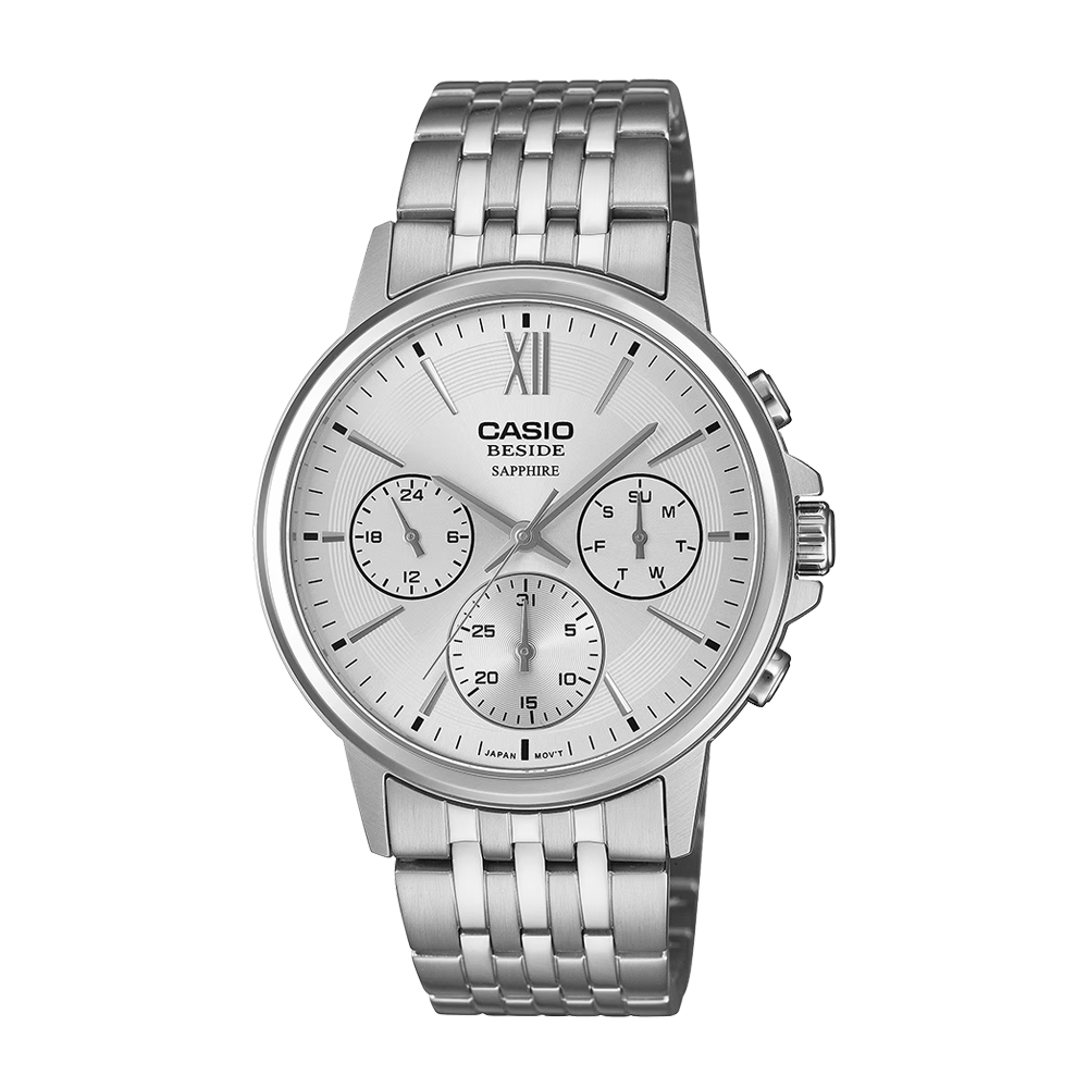 Casio BMS-300D-7AVDF Sapphire Steel Multi-Dial Analogue Watch
