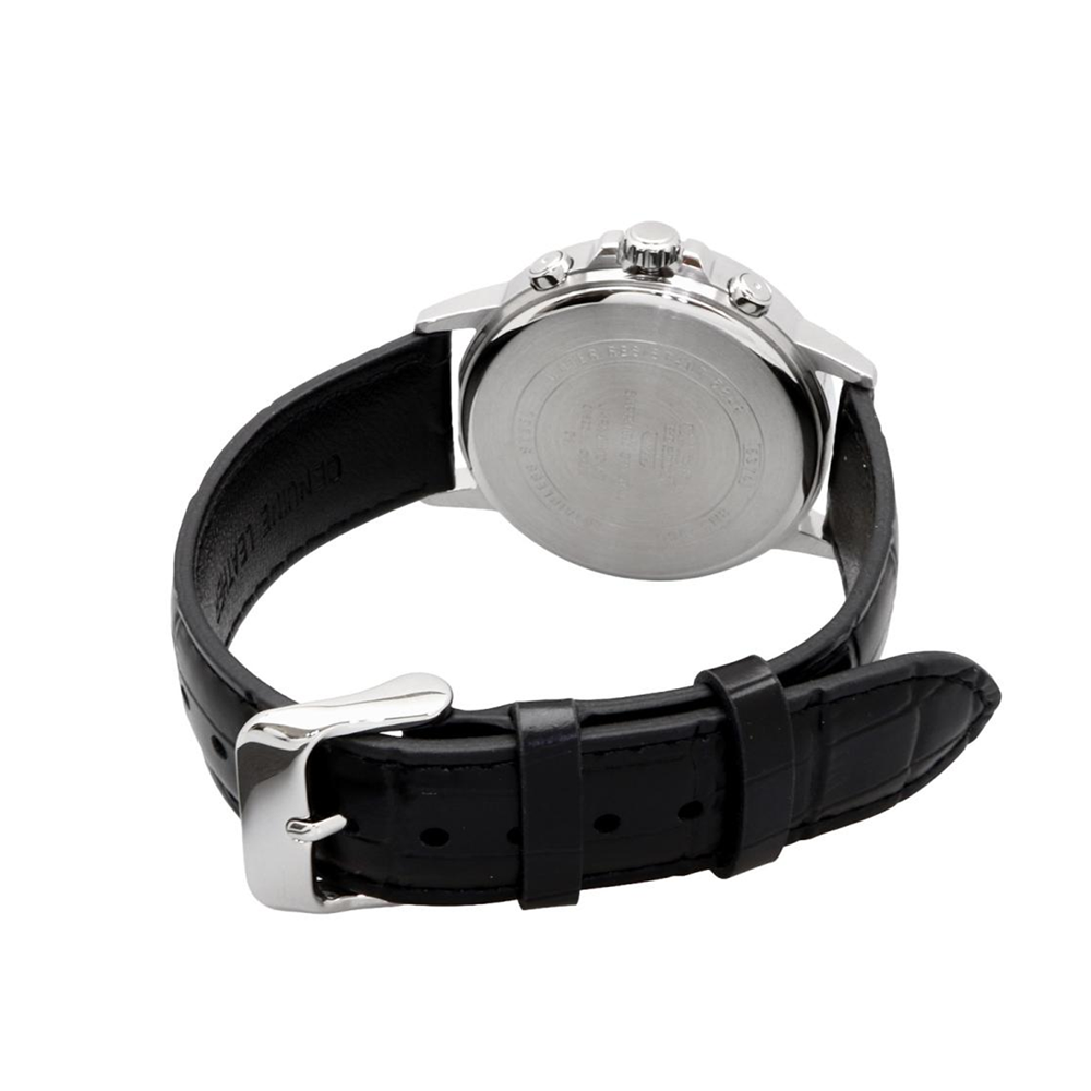 Casio BMS-300L-1AVDF Sapphire Leather Multi-Dial Analogue Watch