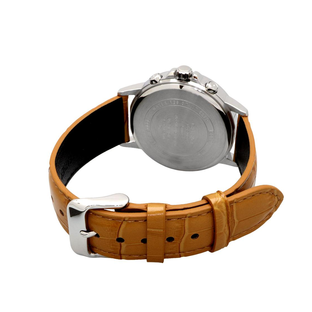 Casio BMS-300L-5AVDF Sapphire Leather Multi-Dial Analogue Watch