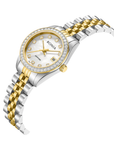 Bonia Noble B10550-7157S Women's White Mother of Pearl Dial Two-Tone Stainless Steel Watch (26mm)