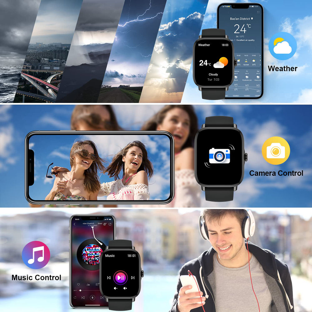 TYME TSWP72BK-01 Black Colour Smart Watch