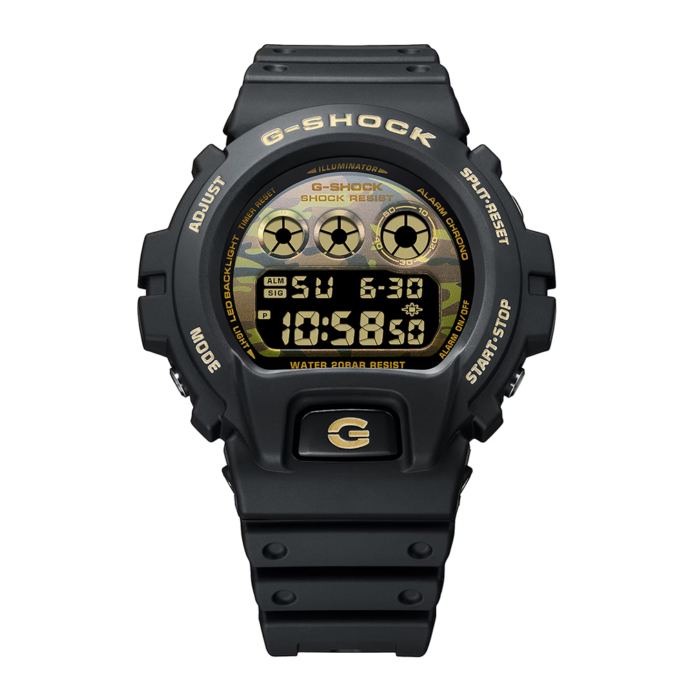 Casio G-Shock  DW-6900CF-1DR Bold Camo Series Digital Black Resin Watch