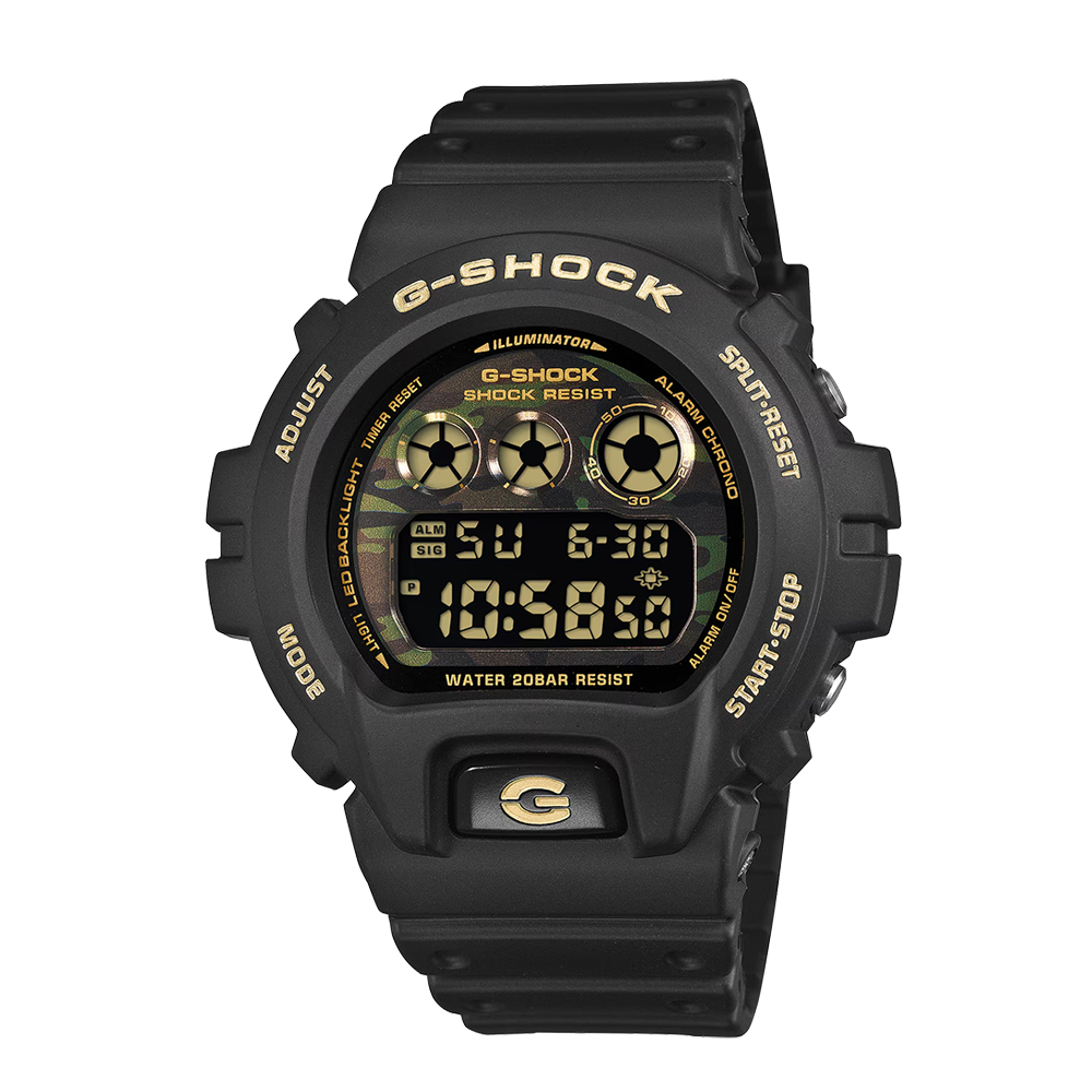 Casio G-Shock  DW-6900CF-1DR Bold Camo Series Digital Black Resin Watch
