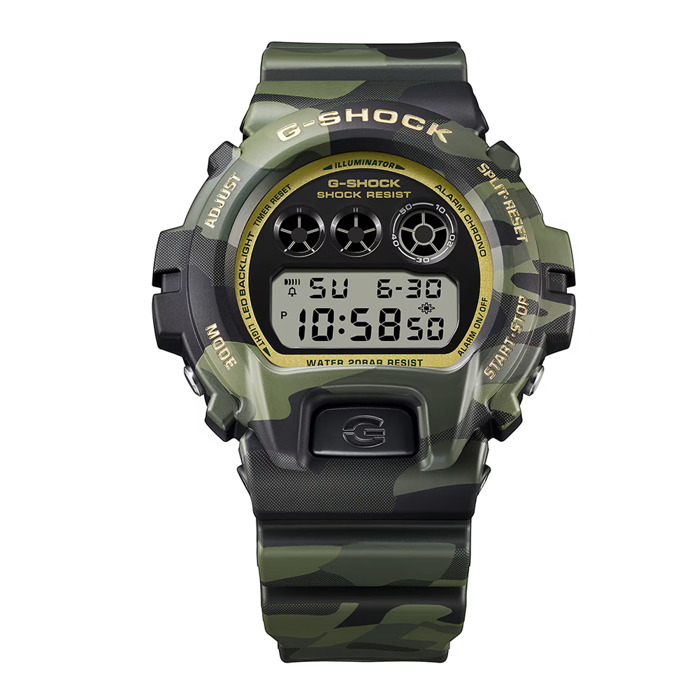 Casio G-Shock DW-6900CMG-3DR Bold Camo Series Digital Green Resin Watch