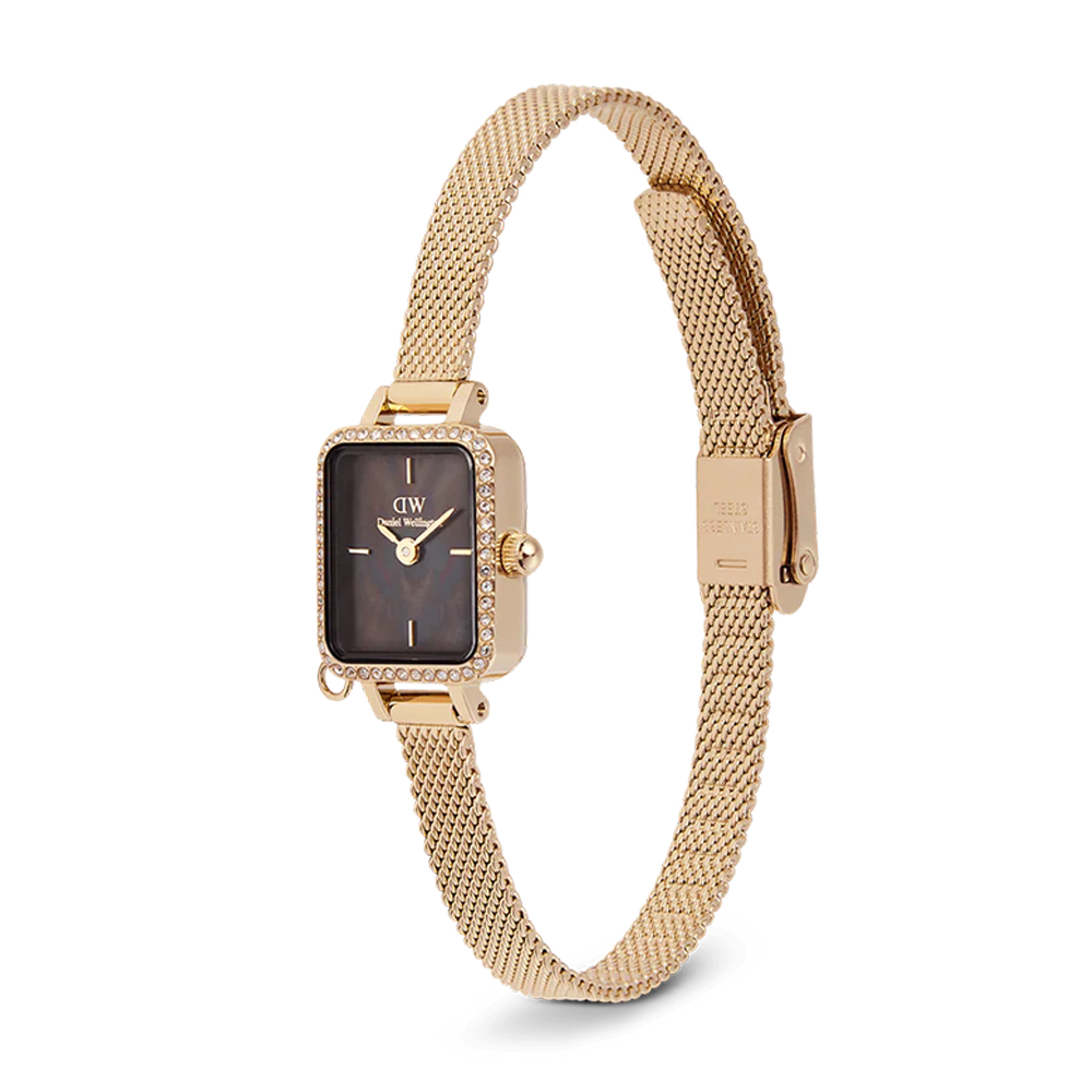 Daniel Wellington DW00100752 Quadro Mini Crystal Zodiac Evergold Women's Quartz Watch