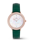 Daniel Wellington DW00100826 Crystalline Bezel Green Croc Rose Gold Watch
