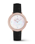 Daniel Wellington DW00100827 Crystalline Bezel Black Croc Rose Gold Watch