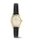 Daniel Wellington DW00100890 Ophelia Mini Black Lizard White Guilloché Gold Women's Quartz Watch