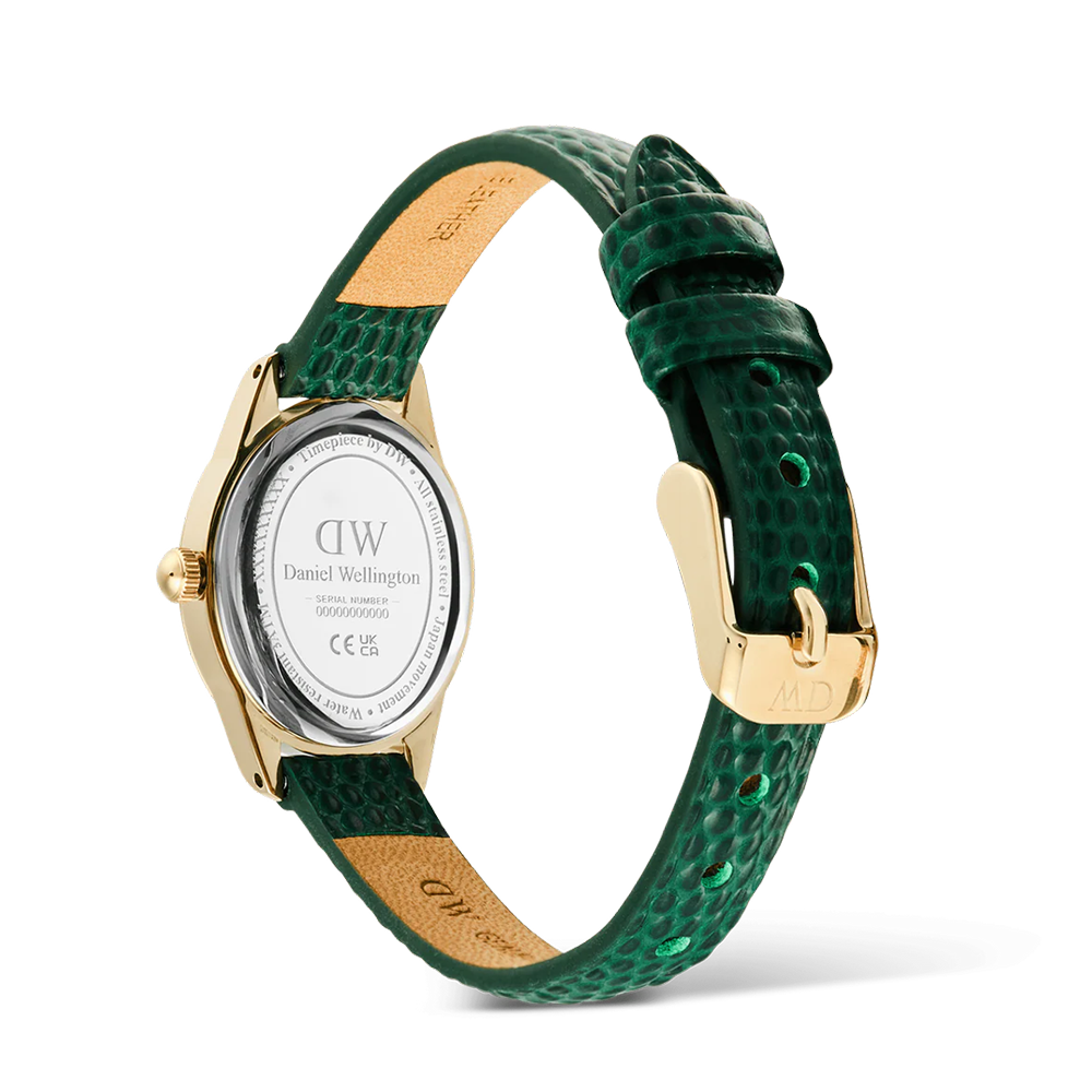 Daniel Wellington DW00100892 Ophelia Mini Green Lizard White Guilloché Gold Women's Quartz Watch