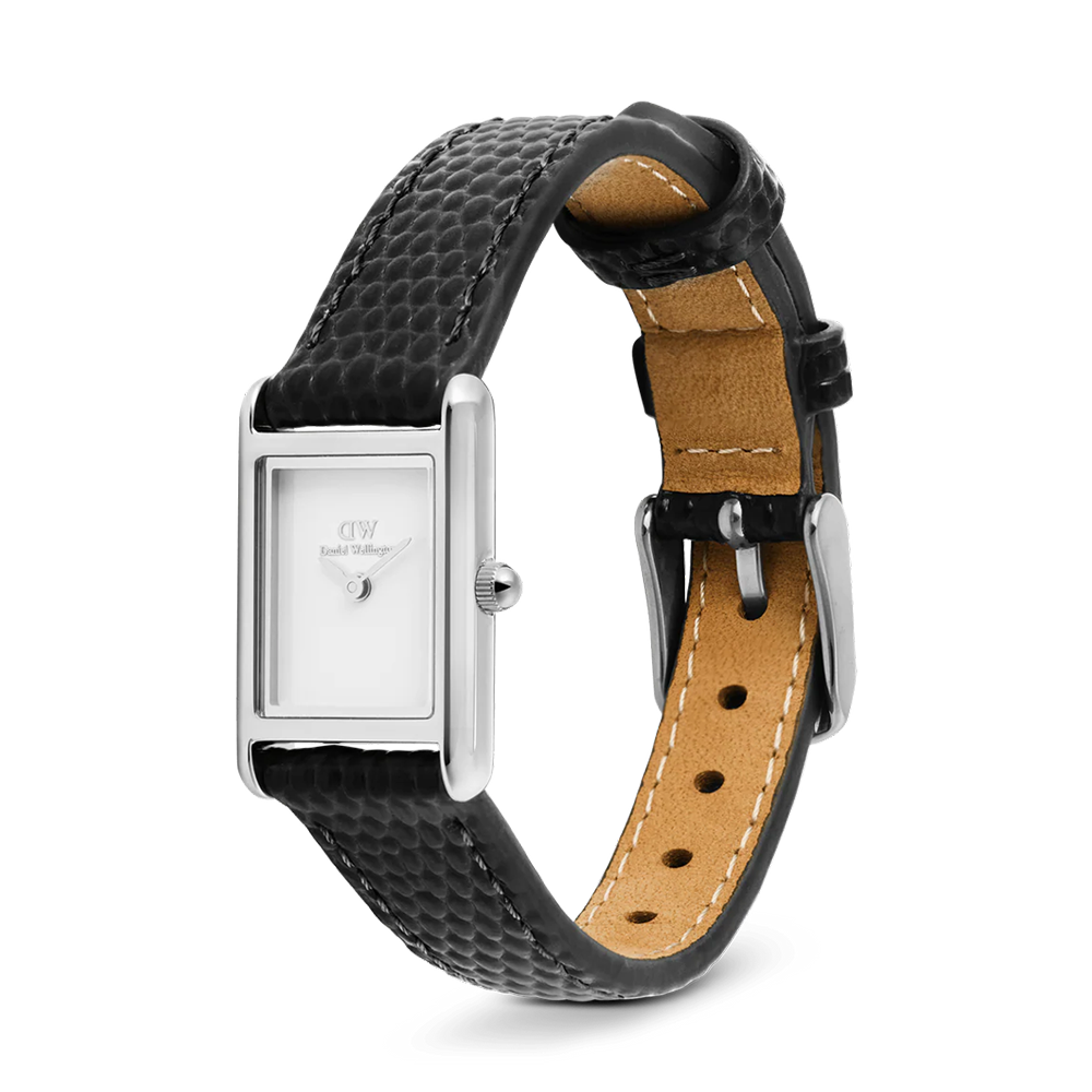 Daniel Wellington DW00100901 Bound Mini Black Lizard Silver Women's Quartz Watch