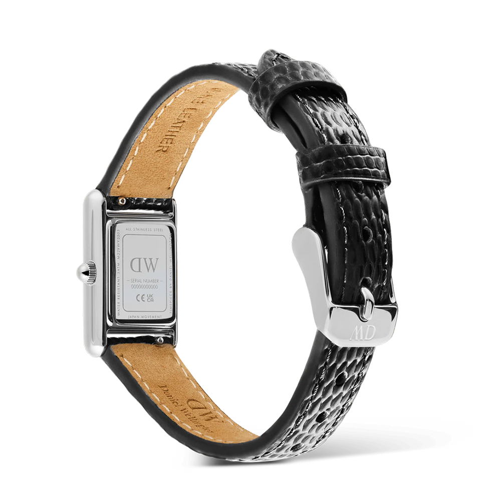 Daniel Wellington DW00100901 Bound Mini Black Lizard Silver Women's Quartz Watch