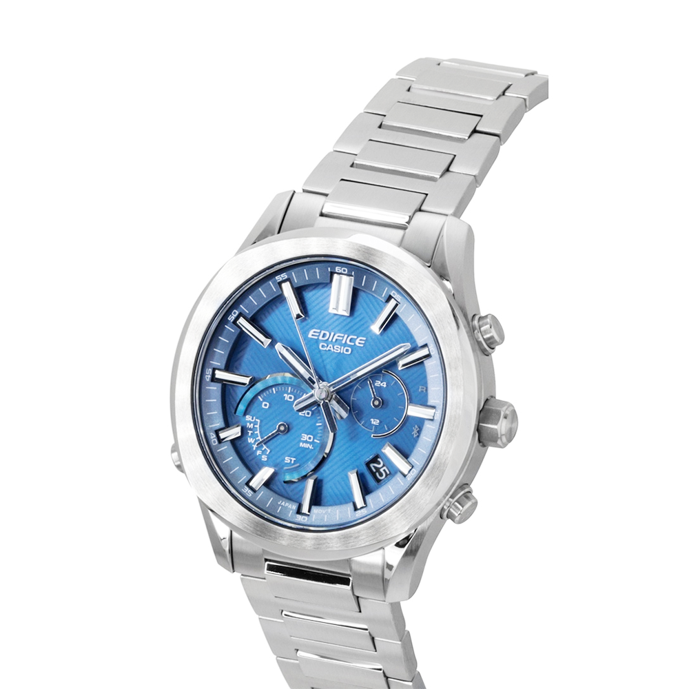 Casio Edifice EQB-1300D-2ADR Men's Blue-Dial Bluetooth Solar Chronograph