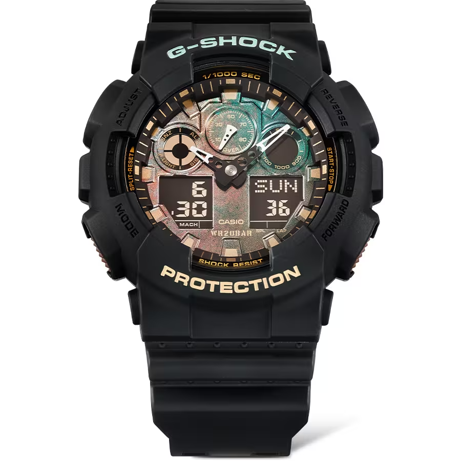 Casio G-Shock GA-100RC-1ADR Analog-Digital Combination