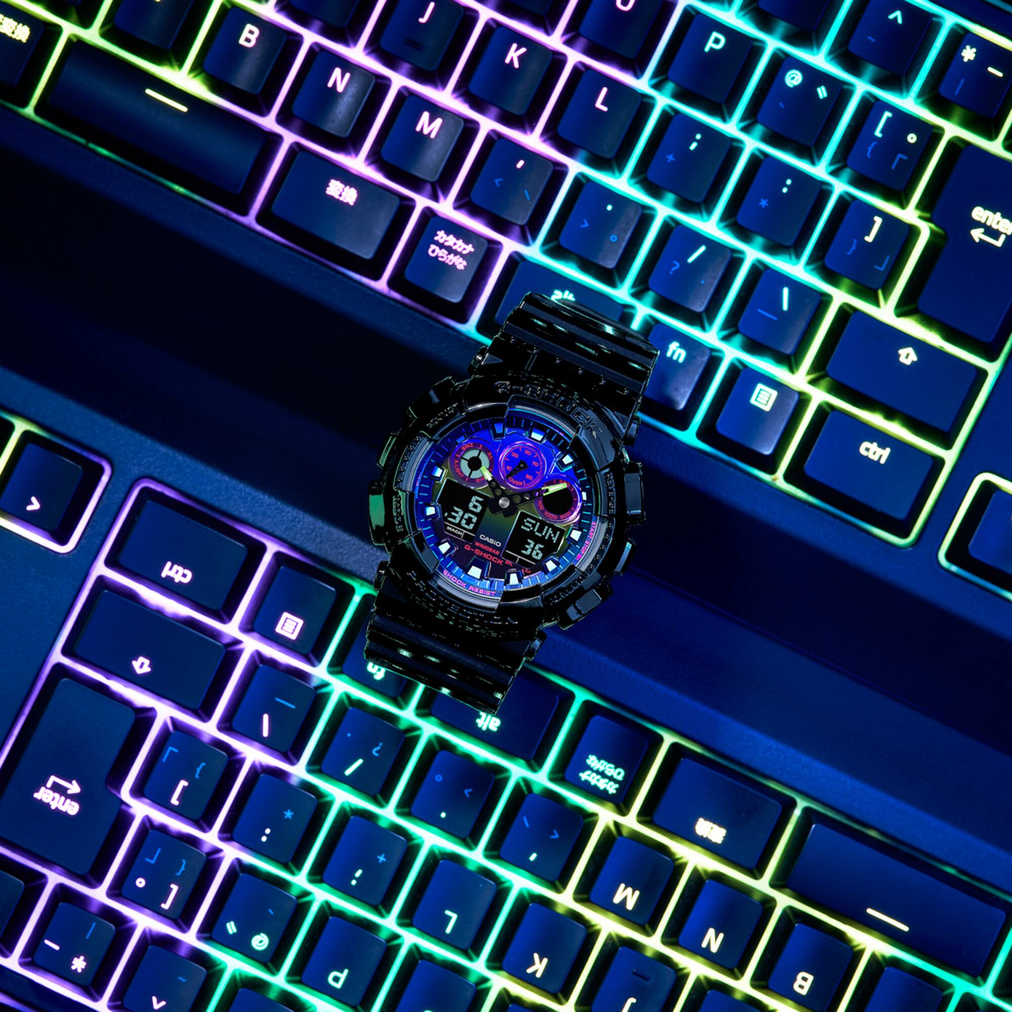 Casio G-Shock GA-100RGB-1ADR Analog-Digital