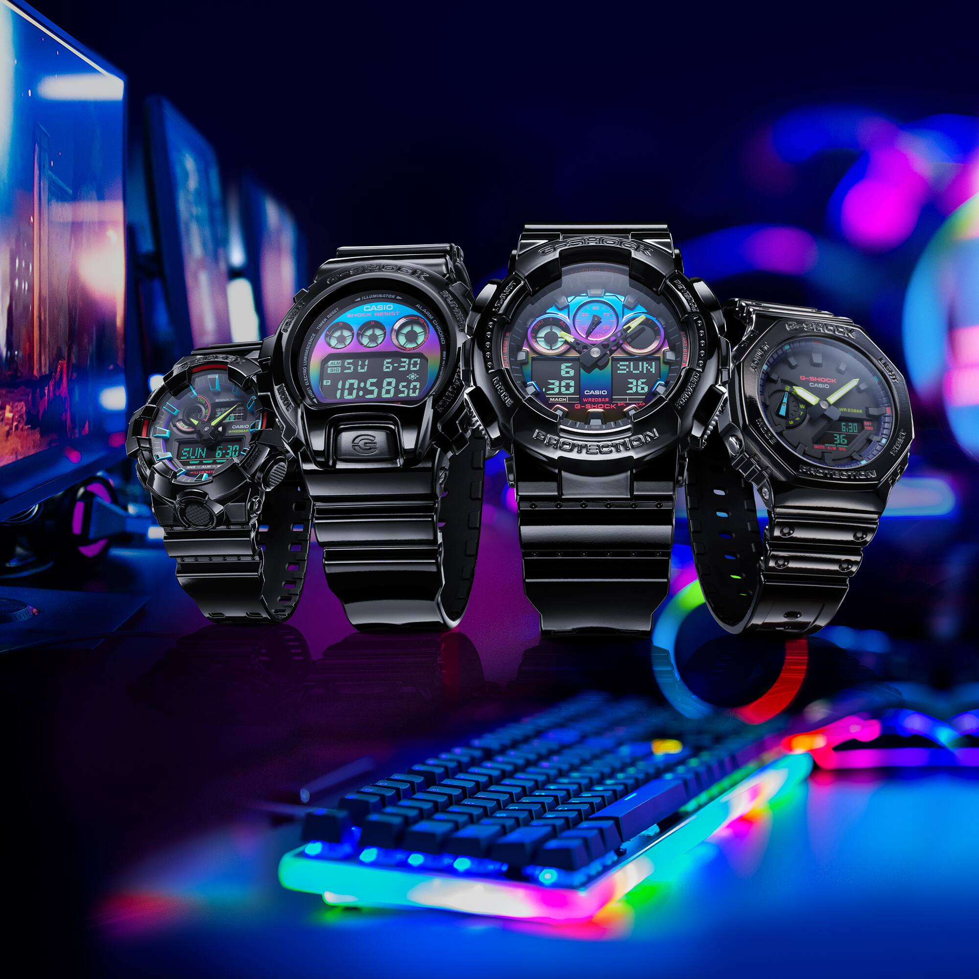Casio G-Shock GA-100RGB-1ADR Analog-Digital