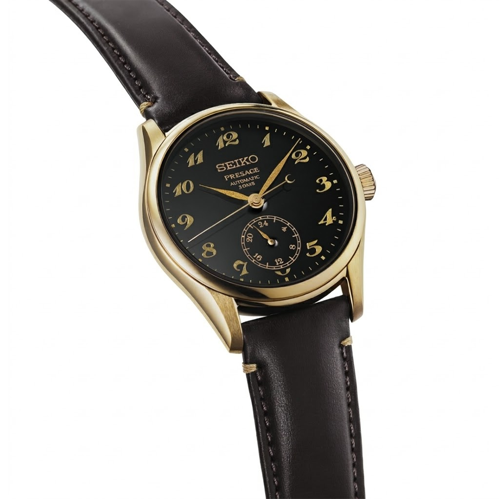 Seiko HCC006J1 Presage Men's Automatic Watch – Urushi Lacquer Dial, Cow Leather Strap
