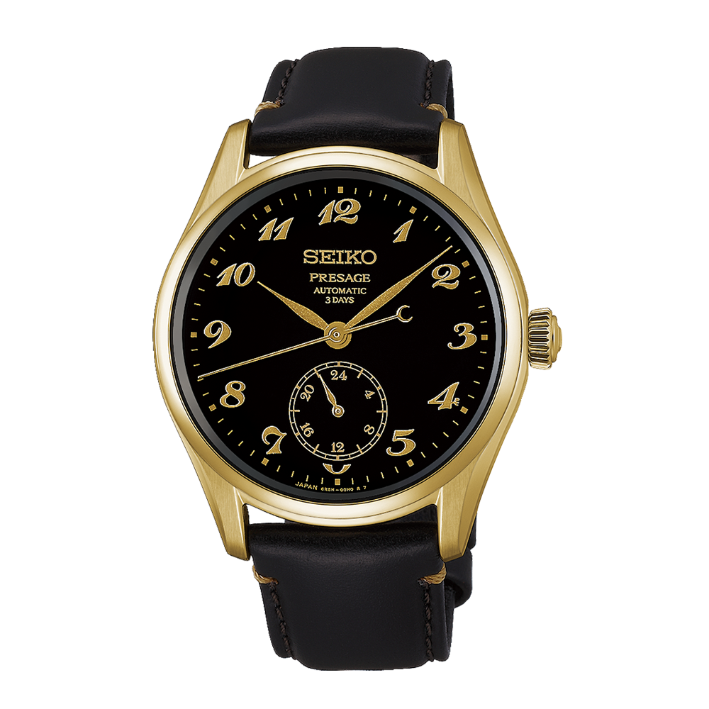 Seiko HCC006J1 Presage Men's Automatic Watch – Urushi Lacquer Dial, Cow Leather Strap