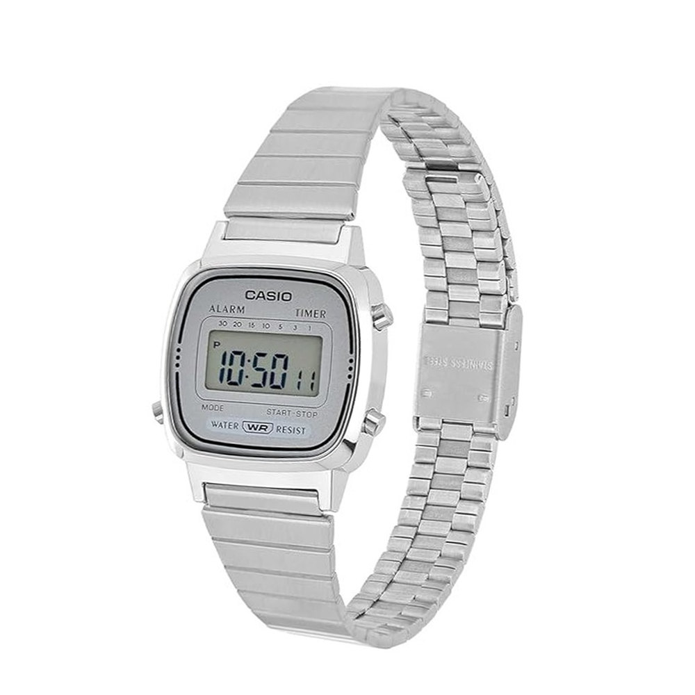 Casio LA670WES-7AEF Vintage Silver Digital Watch