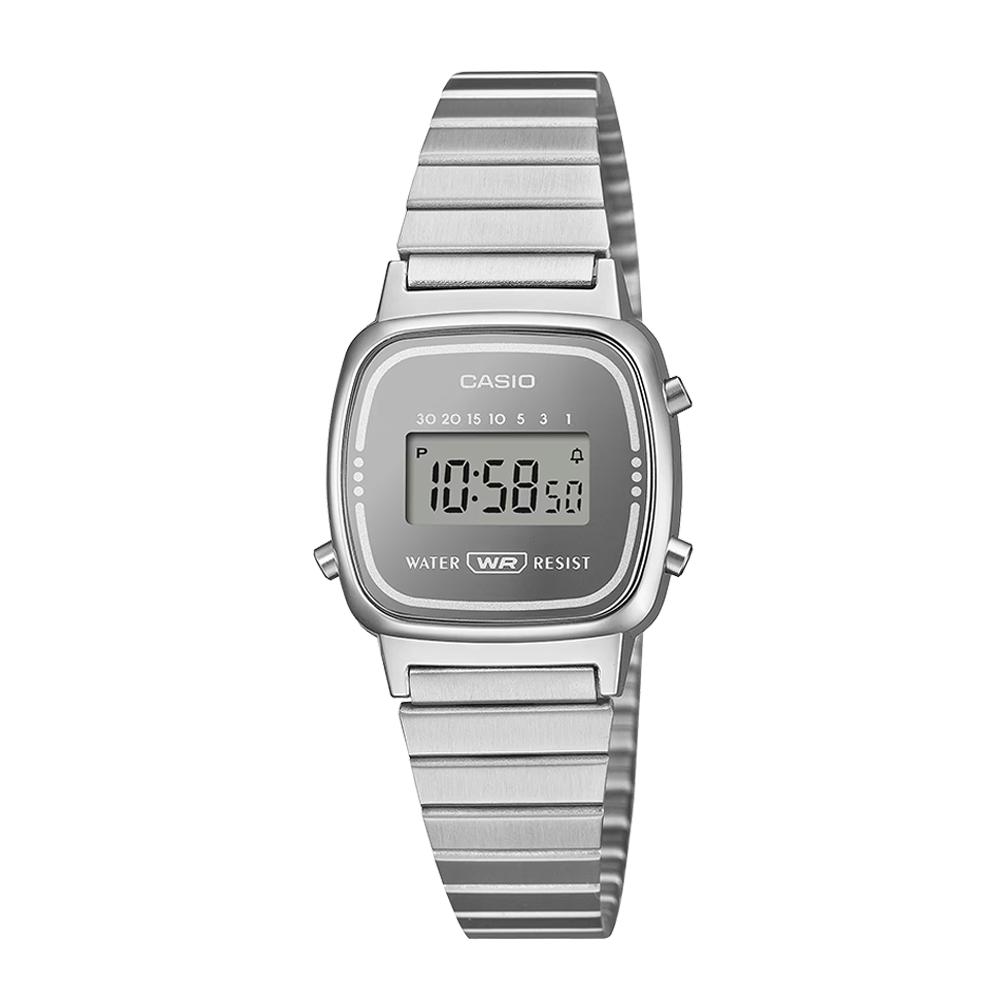 Casio LA670WES-7AEF Vintage Silver Digital Watch